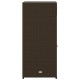 Barna polyrattan kerti tárolószekrény 55 x 55 x 111 cm