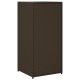 Barna polyrattan kerti tárolószekrény 55 x 55 x 111 cm
