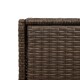 Barna polyrattan kerti tárolószekrény 55 x 55 x 111 cm