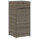 Szürke polyrattan kerti tárolószekrény 55 x 55 x 111 cm