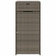 Szürke polyrattan kerti tárolószekrény 55 x 55 x 111 cm