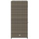 Szürke polyrattan kerti tárolószekrény 55 x 55 x 111 cm