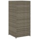 Szürke polyrattan kerti tárolószekrény 55 x 55 x 111 cm