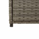 Szürke polyrattan kerti tárolószekrény 55 x 55 x 111 cm
