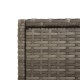 Szürke polyrattan kerti tárolószekrény 55 x 55 x 111 cm
