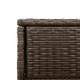 Barna polyrattan kerti tárolószekrény 105 x 55 x 113 cm