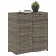 Szürke polyrattan kerti tárolószekrény 105 x 55 x 113 cm