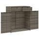 Szürke polyrattan kerti tárolószekrény 105 x 55 x 113 cm