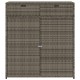 Szürke polyrattan kerti tárolószekrény 105 x 55 x 113 cm