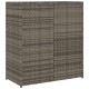 Szürke polyrattan kerti tárolószekrény 105 x 55 x 113 cm