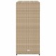 Bézs polyrattan kerti tárolószekrény 105 x 55 x 113 cm