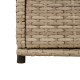 Bézs polyrattan kerti tárolószekrény 105 x 55 x 113 cm