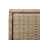 Bézs polyrattan kerti tárolószekrény 105 x 55 x 113 cm
