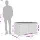 Fekete polyrattan kerti tárolószekrény 110 x 55 x 60,5 cm
