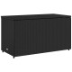 Fekete polyrattan kerti tárolószekrény 110 x 55 x 60,5 cm