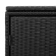 Fekete polyrattan kerti tárolószekrény 110 x 55 x 60,5 cm