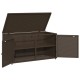 Barna polyrattan kerti tárolószekrény 110 x 55 x 60,5 cm