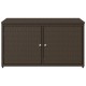 Barna polyrattan kerti tárolószekrény 110 x 55 x 60,5 cm