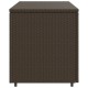 Barna polyrattan kerti tárolószekrény 110 x 55 x 60,5 cm