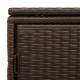 Barna polyrattan kerti tárolószekrény 110 x 55 x 60,5 cm