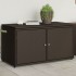 Barna polyrattan kerti tárolószekrény 110 x 55 x 60,5 cm