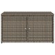 Szürke polyrattan kerti tárolószekrény 110 x 55 x 60,5 cm
