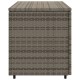 Szürke polyrattan kerti tárolószekrény 110 x 55 x 60,5 cm