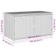 Szürke polyrattan kerti tárolószekrény 110 x 55 x 60,5 cm