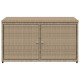 Bézs polyrattan kerti tárolószekrény 110 x 55 x 60,5 cm