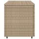 Bézs polyrattan kerti tárolószekrény 110 x 55 x 60,5 cm