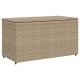 Bézs polyrattan kerti tárolószekrény 110 x 55 x 60,5 cm