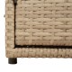 Bézs polyrattan kerti tárolószekrény 110 x 55 x 60,5 cm