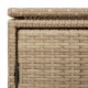Bézs polyrattan kerti tárolószekrény 110 x 55 x 60,5 cm
