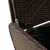 Barna polyrattan tárolópad párnával 115 x 51 x 52 cm