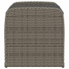 Szürke polyrattan tárolópad párnával 80 x 51 x 52 cm