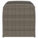 Szürke polyrattan tárolópad párnával 80 x 51 x 52 cm