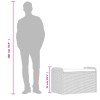 Szürke polyrattan tárolópad párnával 80 x 51 x 52 cm