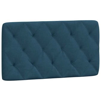 Kék bársony fejtámla párna 100 cm