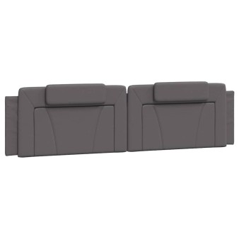 Szürke műbőr fejtámla párna viana 200 cm