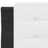 Fekete és fehér műbőr fejtámla párna zadar 80 cm