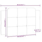 Fekete és fehér műbőr fejtámla párna zadar 80 cm