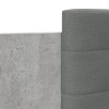 Betonszürke ágykeret fejtámlával és led-világítással 75x190 cm