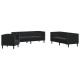 3 részes fekete bársony chesterfield kanapészett párnákkal 3 részes fekete bársony chesterfield kanapészett párnákkal