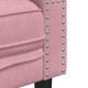 2 részes rózsaszín bársony chesterfield kanapészett párnákkal 2 részes rózsaszín bársony chesterfield kanapészett párnákkal