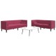 2 részes bordó bársony chesterfield kanapészett hengerpárnákkal 2 részes bordó bársony chesterfield kanapészett hengerpárnákkal