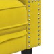 2 részes sárga bársony chesterfield kanapészett hengerpárnákkal