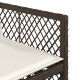 5 részes barna polyrattan kerti étkezőgarnitúra párnákkal