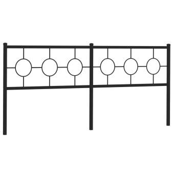 Fekete fém csere fejtámla 200 cm