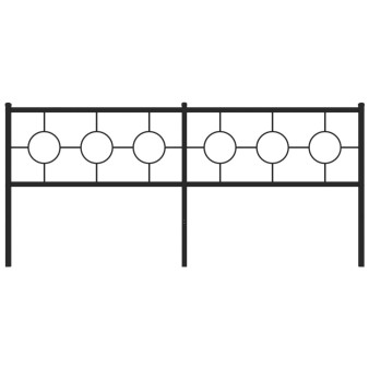 Fekete fém csere fejtámla 200 cm