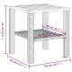 Bézs polyrattan és akácfa kerti asztal 40 x 40 x 42 cm